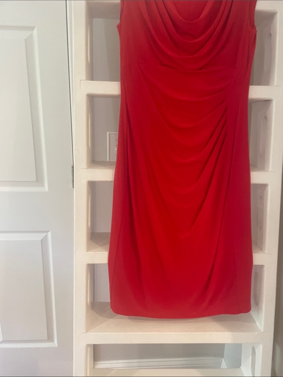 Lauren Ralph Lauren Dresses & Skirts - Lauren Ralph Lauren Red Sleeveless Draped Mini Dress